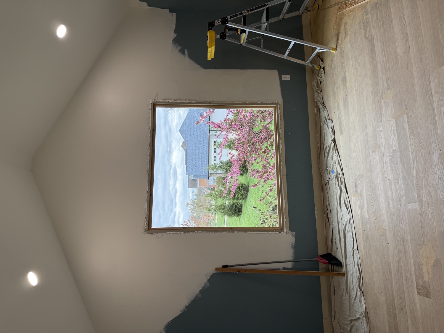 Empty room before custom closet build